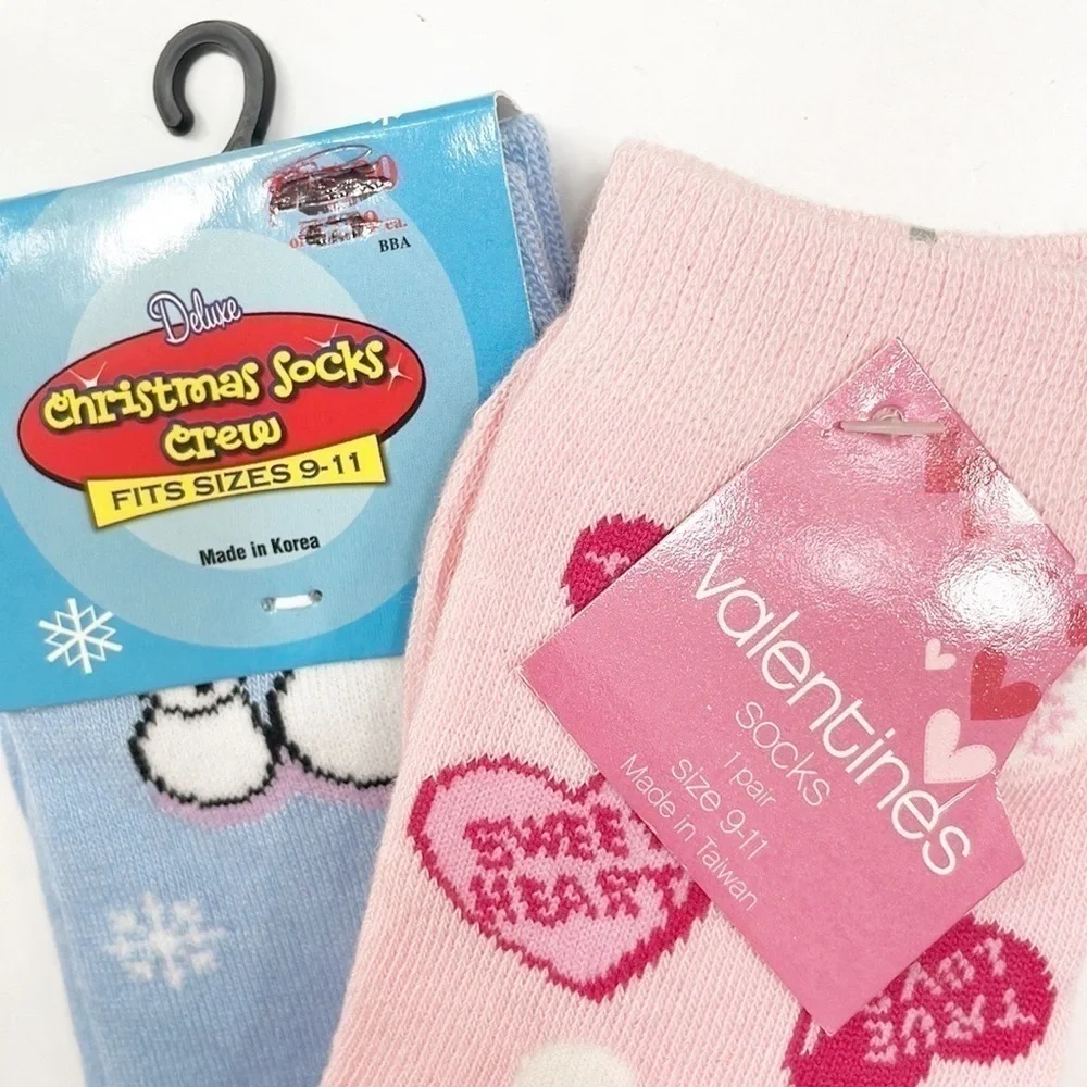 NEW Valentines & Christmas Socks